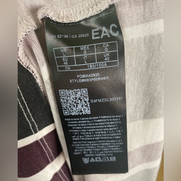 GUESS Men’s Oversized UO Exclusive Rexford Striped Tee Large - Picture 4 of 5